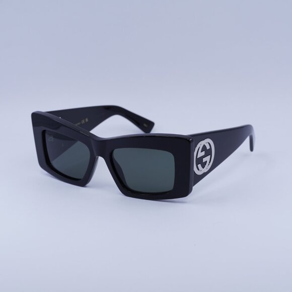 ?️ New Gucci GG1842S 001 Sunglasses - Shiny Black Frame, Grey Lenses main image 5